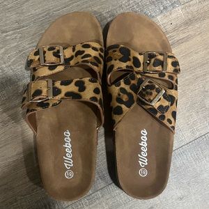leopard print sandals!